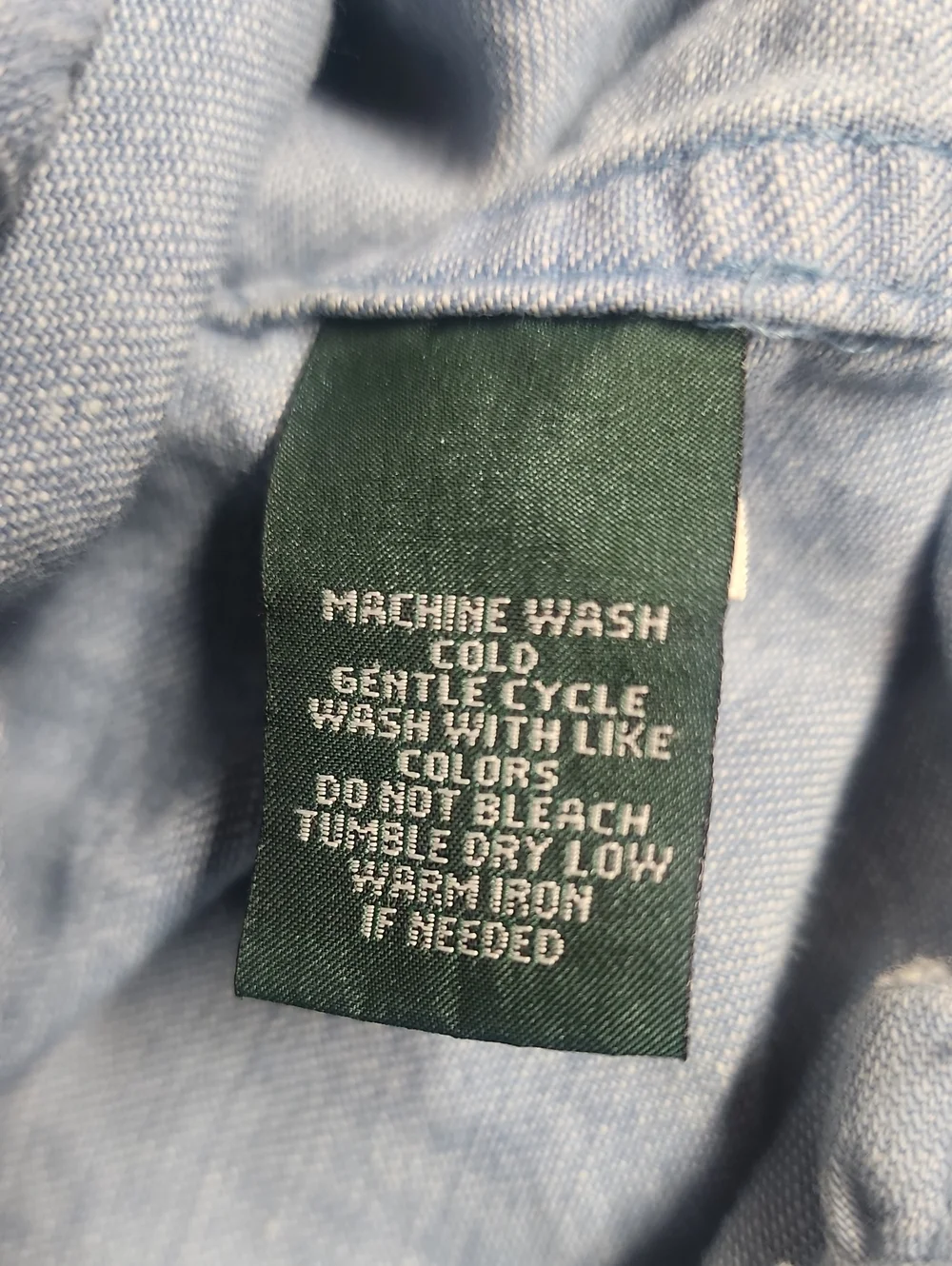LRL Lauren Jeans Co RALPH LAUREN Vintage Light Blue Denim Jacket Linen Blend SzL - Picture 7 of 7